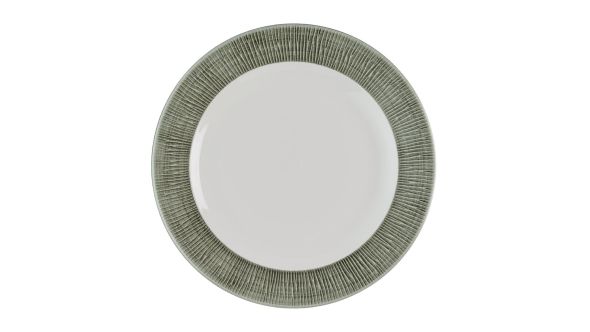 Churchill Bamboo Ceramic Spinwash Alpine Footed Plates 273mm (12 Pack) ALBALF581