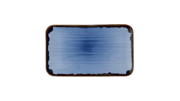 Dudson Harvest Indigo Organic Rectangle Angular Plates 106x160mm(12 Pack) HVIDDOB11