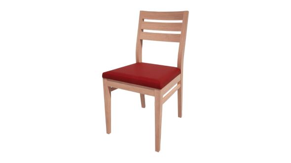 Bolero Bespoke Bolero Bespoke Marty A Side Chair in Red/Beech HS360
