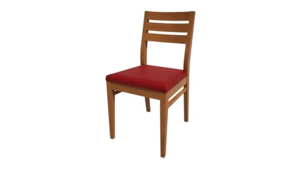 Bolero Bespoke Bolero Bespoke Marty A Side Chair in Red/Oak HS361