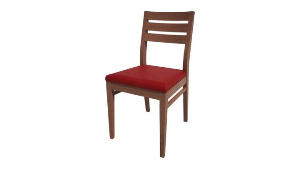 Bolero Bespoke Bolero Bespoke Marty A Side Chair in Red/Walnut HS362