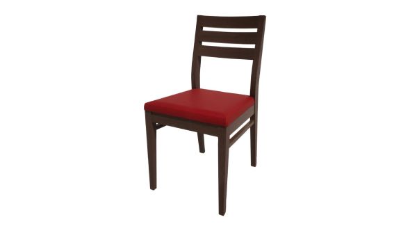 Bolero Bespoke Bolero Bespoke Marty A Side Chair in Red/Wenge HS363