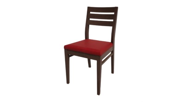Bolero Bespoke Bolero Bespoke Marty A Side Chair in Red/Wenge HS363