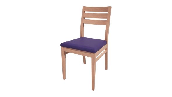 Bolero Bespoke Bolero Bespoke Marty A Side Chair in Blue/Beech HS365