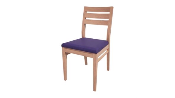 Bolero Bespoke Bolero Bespoke Marty A Side Chair in Blue/Beech HS365