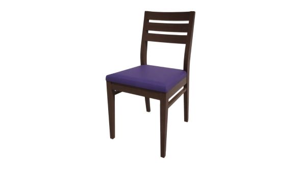 Bolero Bespoke Bolero Bespoke Marty A Side Chair in Blue/Wenge HS368