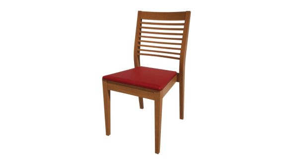 Bolero Bespoke Bolero Bespoke Marty B Stacking Chair in Red/Oak HS386
