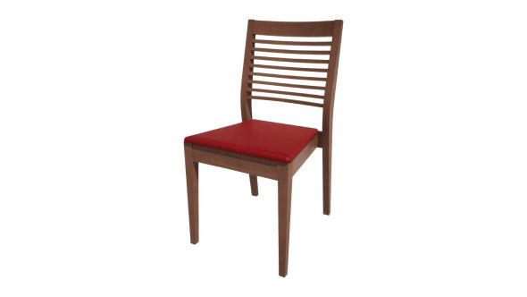 Bolero Bespoke Bolero Bespoke Marty B Stacking Chair in Red/Walnut HS387