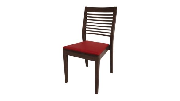 Bolero Bespoke Bolero Bespoke Marty B Stacking Chair in Red/Wenge HS388