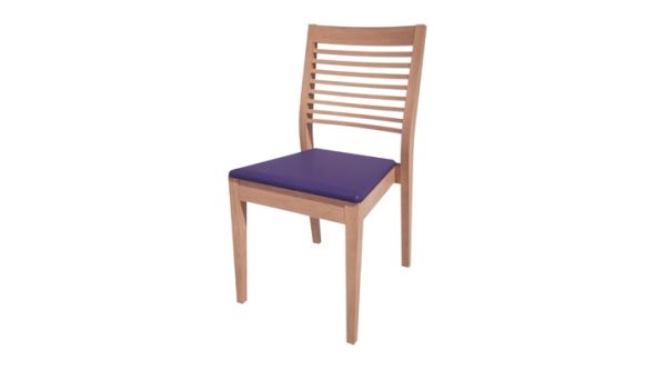 Bolero Bespoke Bolero Bespoke Marty B Stacking Chair in Blue/Beech HS390