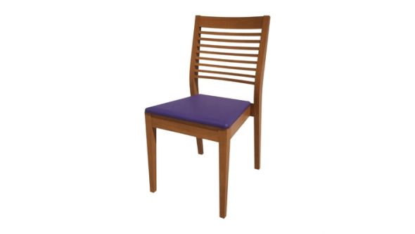 Bolero Bespoke Bolero Bespoke Marty B Stacking Chair in Blue/Oak HS391
