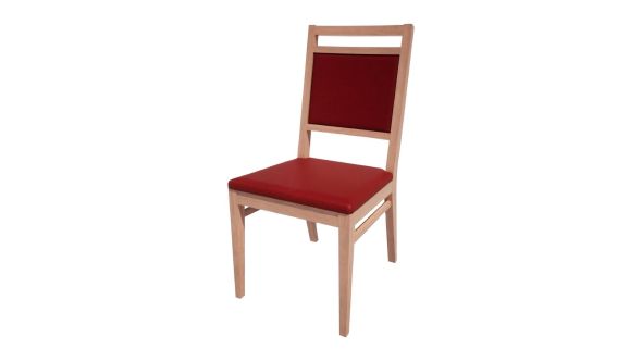Bolero Bespoke Bolero Bespoke Bia A Side Chair in Red/Beech HS410