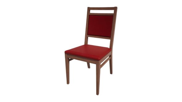 Bolero Bespoke Bolero Bespoke Bia A Side Chair in Red/Walnut HS412