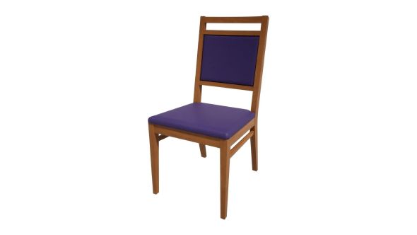 Bolero Bespoke Bolero Bespoke Bia A Side Chair in Blue/Oak HS416