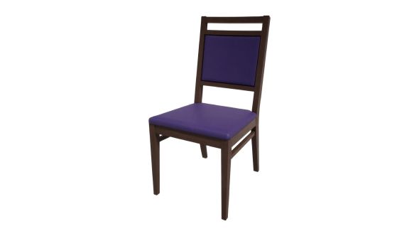 Bolero Bespoke Bolero Bespoke Bia A Side Chair in Blue/Wenge HS418