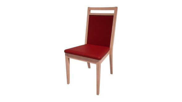 Bolero Bespoke Bolero Bespoke Bia B Stacking Chair in Red/Beech HS435