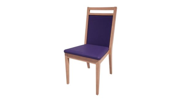 Bolero Bespoke Bolero Bespoke Bia B Stacking Chair in Blue/Beech HS440
