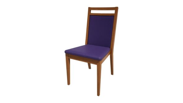 Bolero Bespoke Bolero Bespoke Bia B Stacking Chair in Blue/Oak HS441