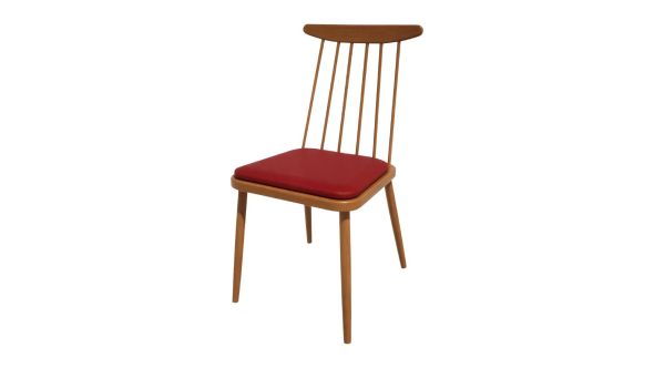 Bolero Bespoke Bolero Bespoke Frank Side Chair Red/Oak HS461