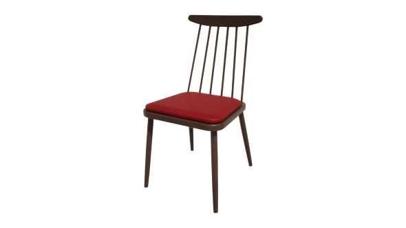 Bolero Bespoke Bolero Bespoke Frank Side Chair Red/Wenge HS463