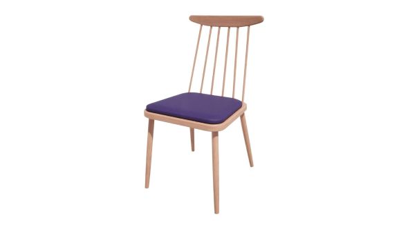 Bolero Bespoke Bolero Bespoke Frank Side Chair Blue/Beech HS465