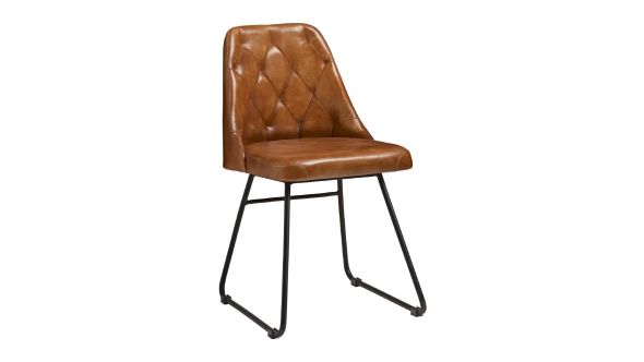 Everyday Harland Side Chairs Leather Bruciato (2 Pack) HS732