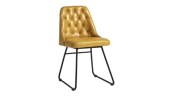 Everyday Harland Side Chairs Leather Vintage Gold (2 Pack) HS735