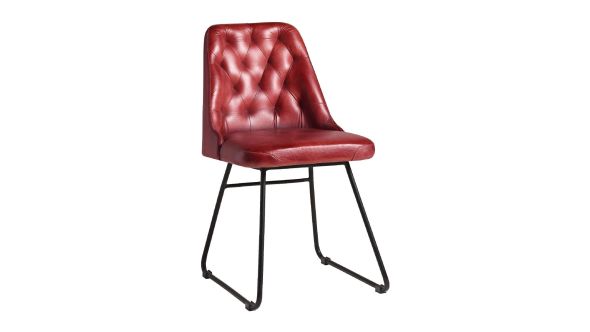 Everyday Harland Side Chairs Leather Vintage Red (2 Pack) HS736