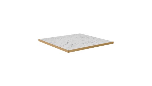 Everyday Omega Square Laminate Table Top White Carrara Marble 600x600mm HS761