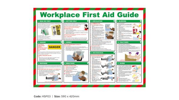 Workplace First Aid Guide Poster - HSP03