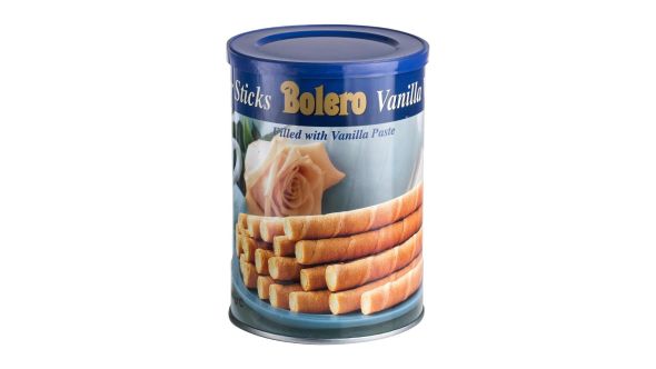 Bolero Chocolate Bolero Vanilla Wafer Sticks Tin 400g HT334