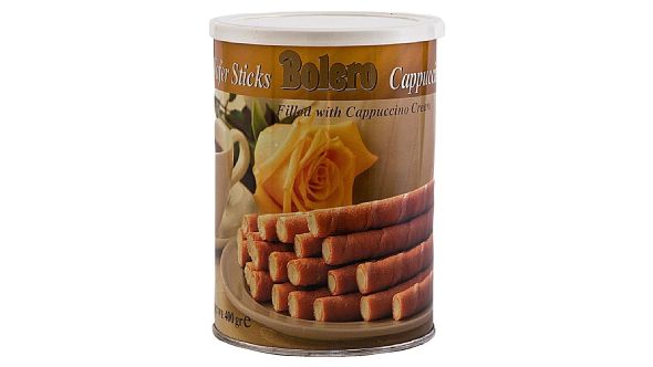 Bolero Chocolate Bolero Cappuccino Wafer Sticks Tin 400g HT338