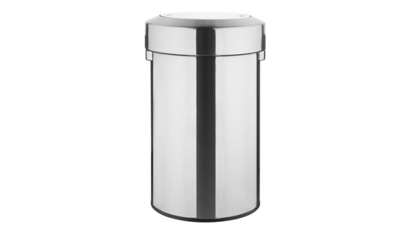 Bolero Bolero Bin with Swing Lid Brushed Steel 70Ltr HT461