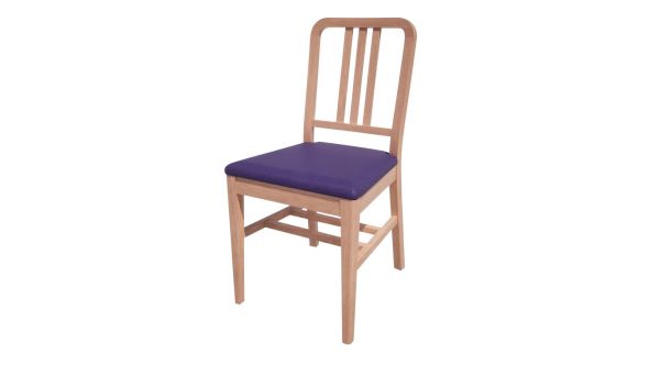 Bolero Bespoke Bolero Bespoke Vicky Side Chair in Blue/Beech HT915