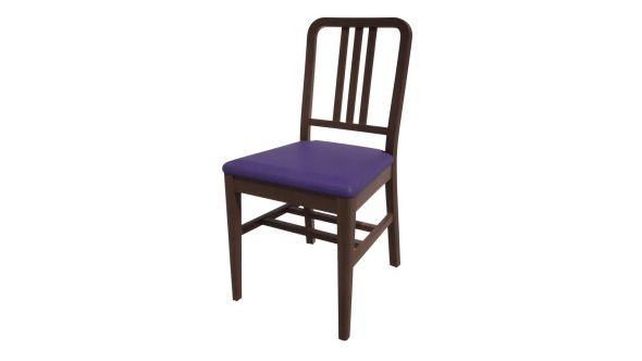 Bolero Bespoke Bolero Bespoke Vicky Side Chair in Blue/Wenge HT918
