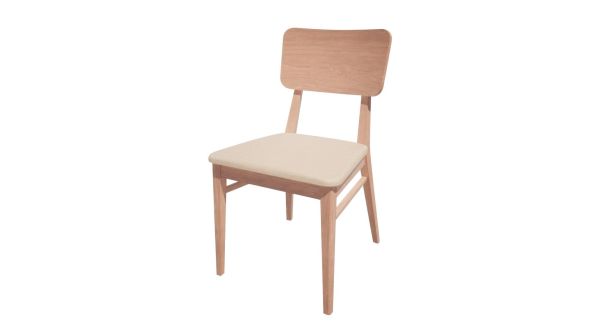 Bolero Bespoke Bolero Bespoke Brenda Side Chair in Cream/Beech HT925