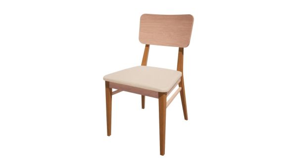Bolero Bespoke Bolero Bespoke Brenda Side Chair in Cream/Oak HT926