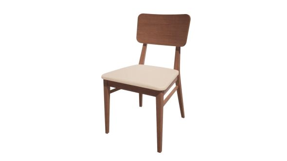 Bolero Bespoke Bolero Bespoke Brenda Side Chair in Cream/Walnut HT927