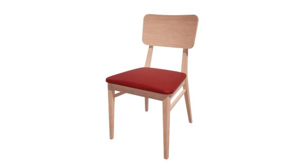 Bolero Bespoke Bolero Bespoke Brenda Side Chair in Red/Beech HT935