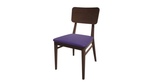 Bolero Bespoke Bolero Bespoke Brenda Side Chair in Blue/Wenge HT943