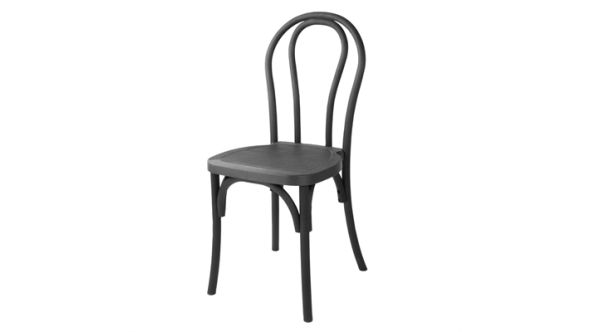 Bolero Bolero Soho Bentwood Style Resin Chairs Black (4 Pack) HW286