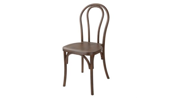 Bolero Bolero Soho Bentwood Style Resin Chairs Walnut (4 Pack) HW287