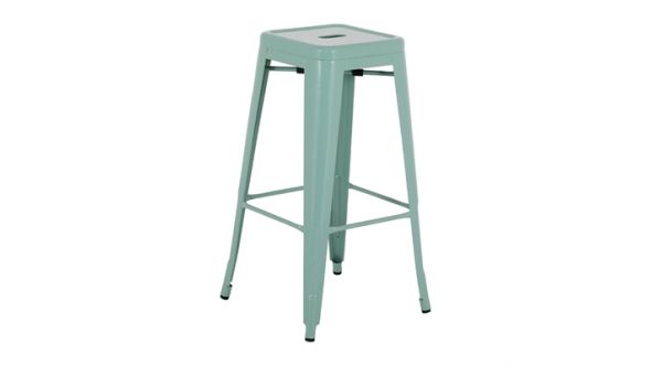 Bolero Bolero Bistro Metal High Stools Olive Green (4 Pack) HW294