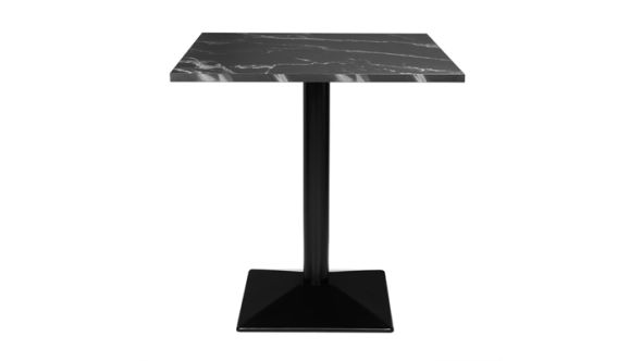Bolero Bolero Complete Table Square Black Stone Effect 700mm HW851
