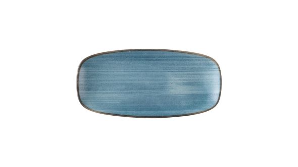 Churchill Stonecast Raw Teal Chefs Oblong Plates 270 x 127mm (12 Pack) SRBEXO101