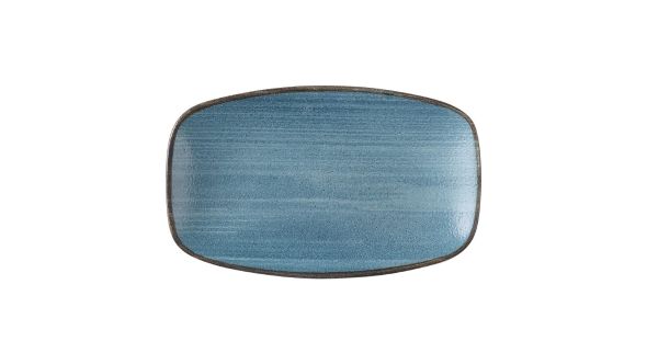 Churchill Stonecast Raw Teal Oblong Chefs Plates 180 x 101mm (12 Pack) SRBEXO7 1