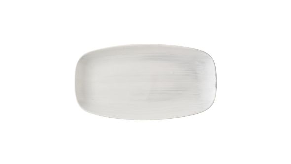 Churchill Stonecast Canvas Grey Chefs Oblong Plates 280 x 152mm (12 Pack) CSGYXO111