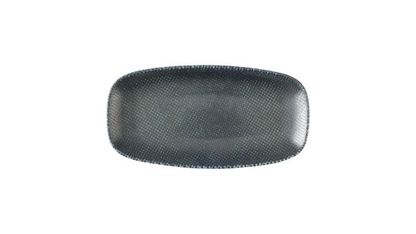 Churchill Studio Prints Astro Metallic Blue Chefs Oblong Plates 280x 152mm (12 Pack) ATBLXO111