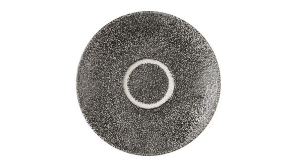 Churchill Studio Prints Raku Quartz Black Cappuccino Saucers 158mm (12 Pack) RKBQCSS 1