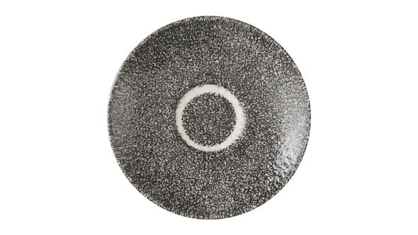 Churchill Studio Prints Raku Quartz Black Espresso Saucers 115mm (12 Pack) RKBQESS 1